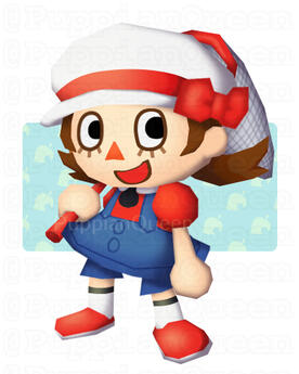 Lyra (Pokemon) in the style of City Folk.