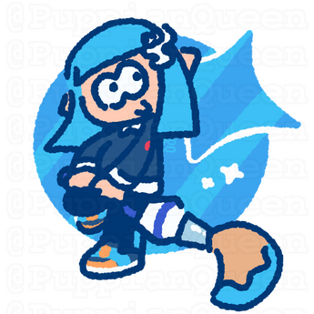 An OC in this style. A commission like this would be $40.